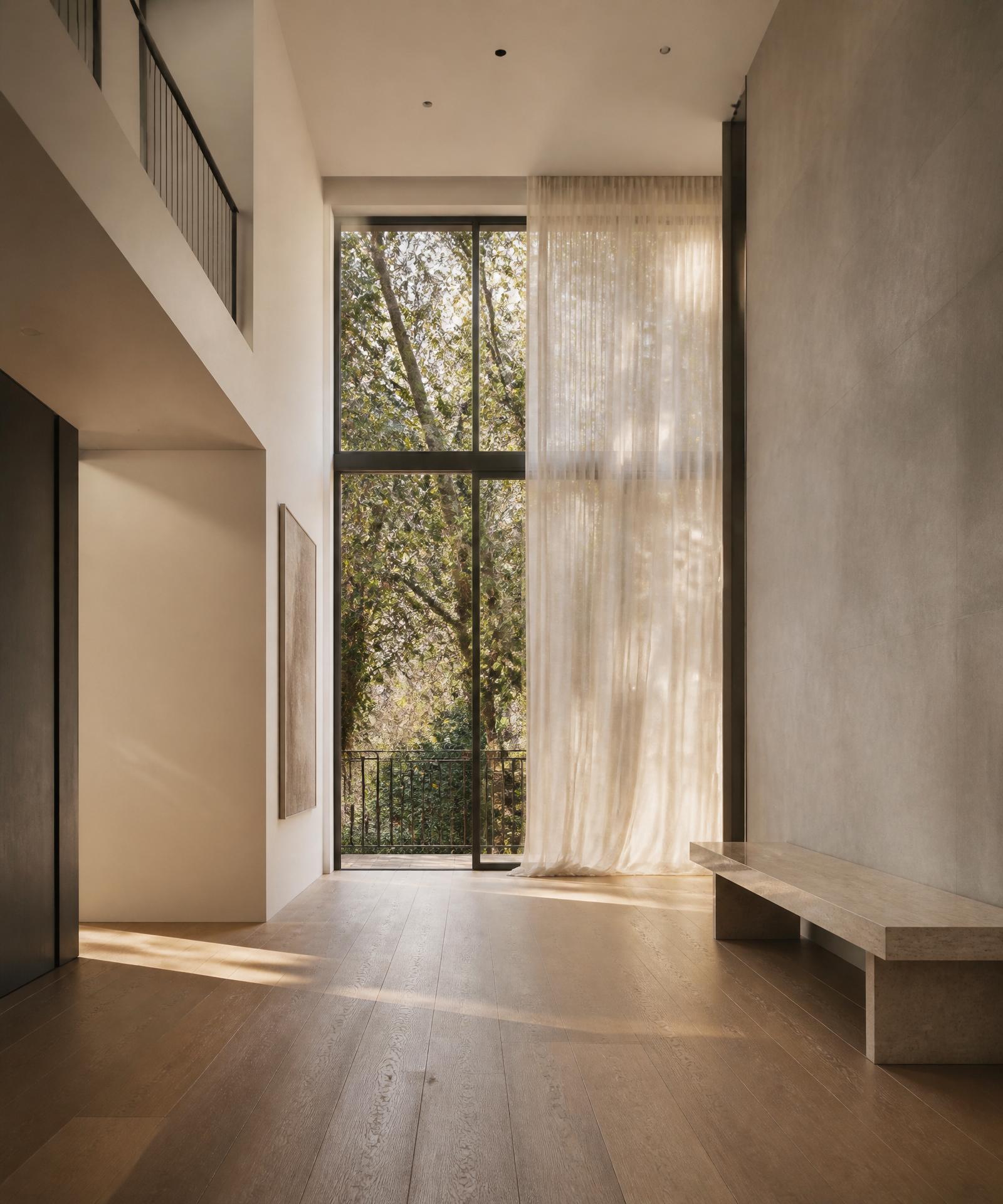 Arquitectura contemporánea con madera natural